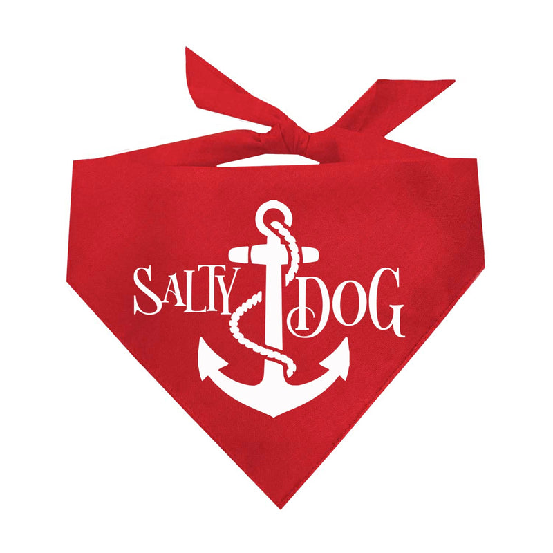Salty Dog Beach Dog Anchor Dog Bandana (100 Red X-Small)