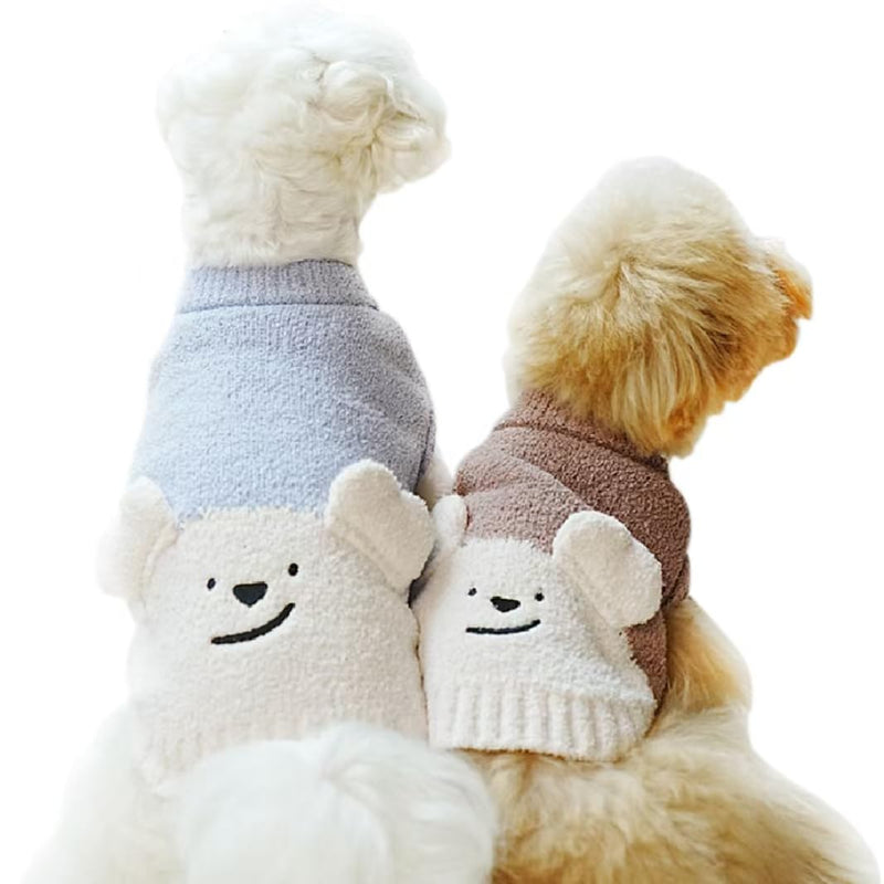Dog Sweaters for Small Dogs Dog Pullover Fleece Sweater for Small Mdium Dog Stretchy Thick Dog Sweater for Small Dog Dog Outfit for Girl Boy Comfy Warm Dog Clothes for Cold Weather Sky Blue Small